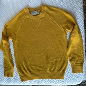 Everlane Raglan Cashmere Sweater XS Mustard/golden yellow